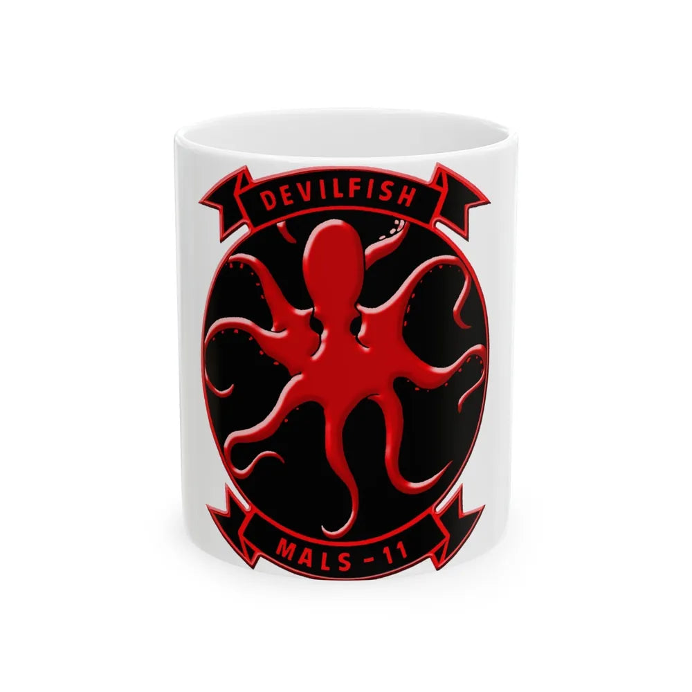 MALS 11 Devilfish (USMC) White Coffee Mug-11oz-Go Mug Yourself