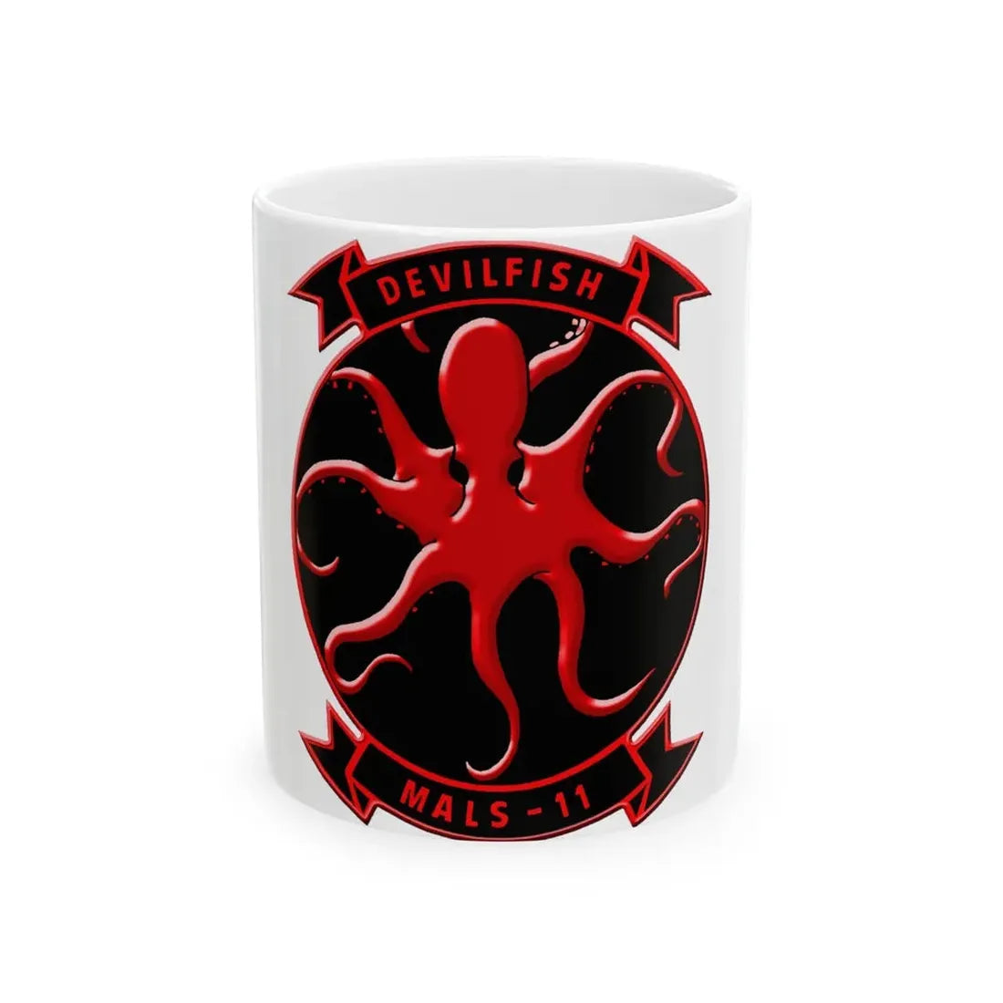 MALS 11 Devilfish (USMC) White Coffee Mug 11oz - Go Mug Yourself