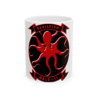 MALS 11 Devilfish (USMC) White Coffee Mug 11oz - Go Mug Yourself