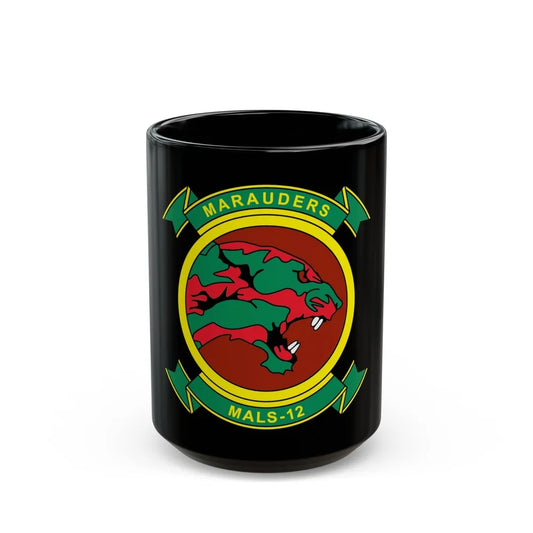 MALS 12 Marauders (USMC) Black Coffee Mug-15oz-Go Mug Yourself