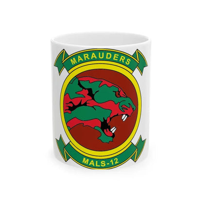 MALS 12 Marauders (USMC) White Coffee Mug 11oz - Go Mug Yourself
