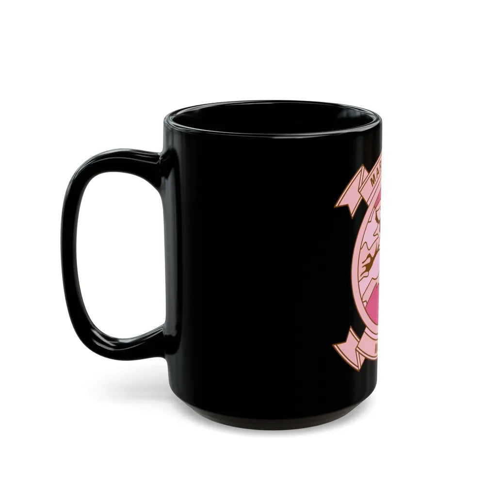 MALS 12 Wives Club PINK (USMC) Black Coffee Mug-Go Mug Yourself