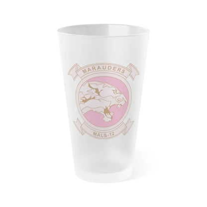 MALS 12 Wives Club PINK (USMC) Frosted Pint Glass 16oz Default Title - Go Mug Yourself