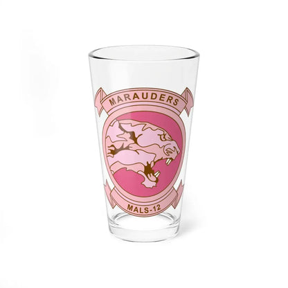 MALS 12 Wives Club PINK (USMC) Pint Glass 16oz 16oz - Go Mug Yourself