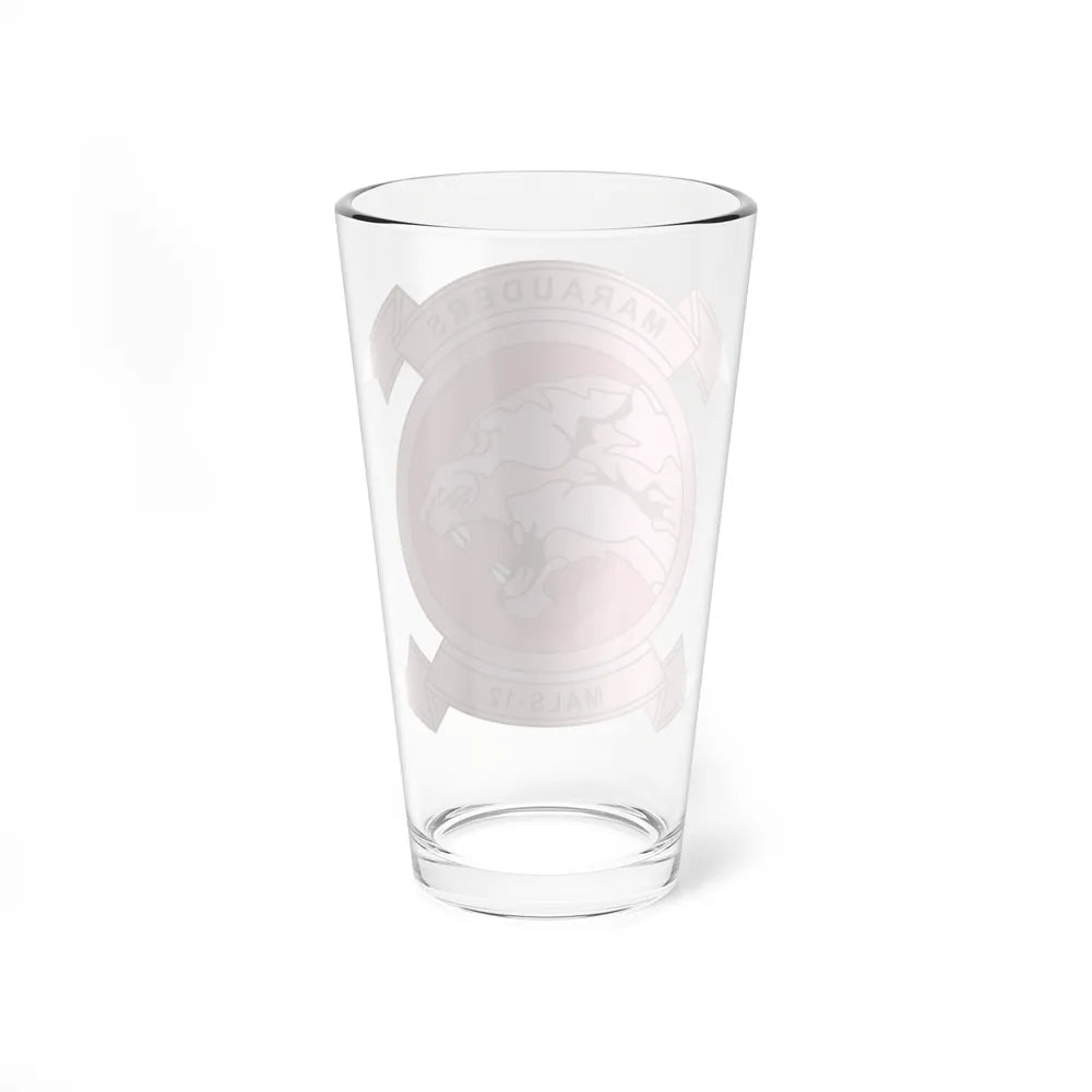 MALS 12 Wives Club PINK (USMC) Pint Glass 16oz-Go Mug Yourself