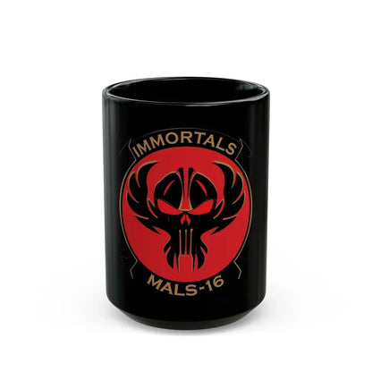 MALS 16 Immortals (USMC) Black Coffee Mug 15oz - Go Mug Yourself