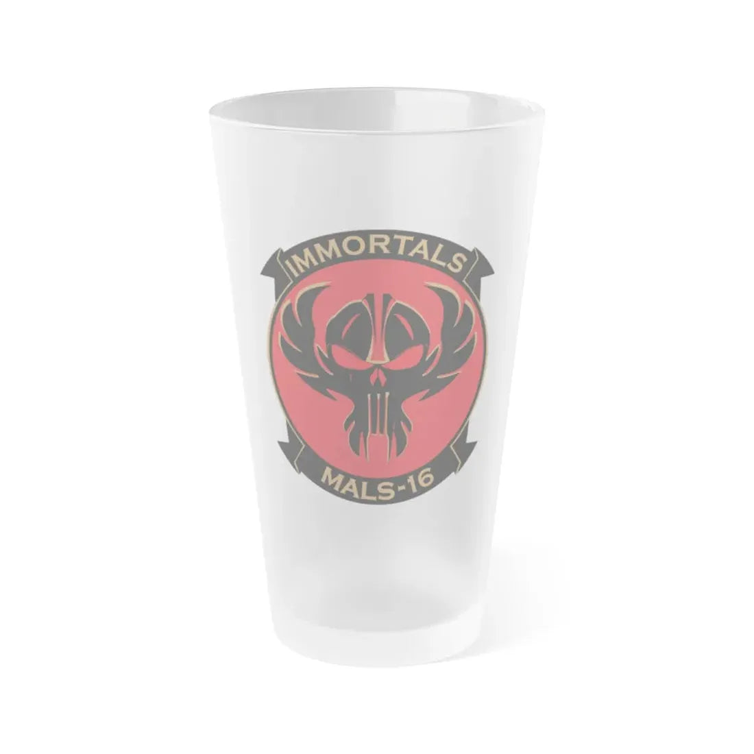 MALS 16 Immortals (USMC) Frosted Pint Glass 16oz Default Title - Go Mug Yourself
