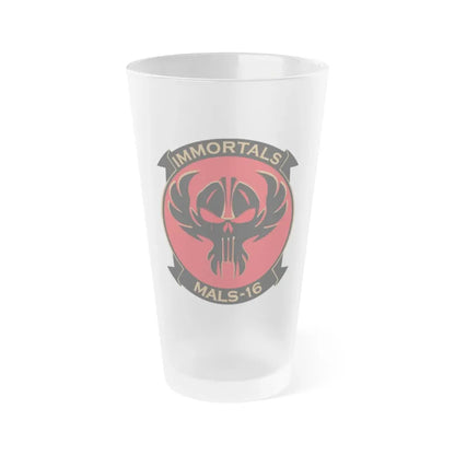 MALS 16 Immortals (USMC) Frosted Pint Glass 16oz Default Title - Go Mug Yourself
