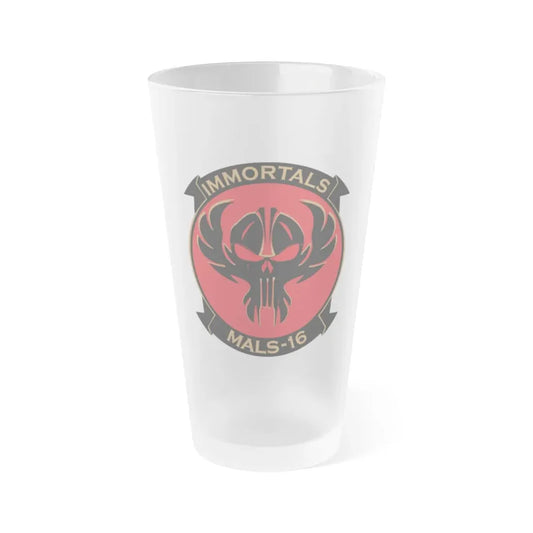 MALS 16 Immortals (USMC) Frosted Pint Glass 16oz Default Title - Go Mug Yourself