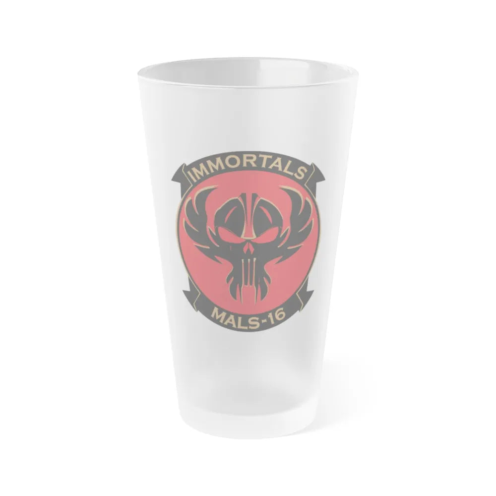 MALS 16 Immortals (USMC) Frosted Pint Glass 16oz-Go Mug Yourself