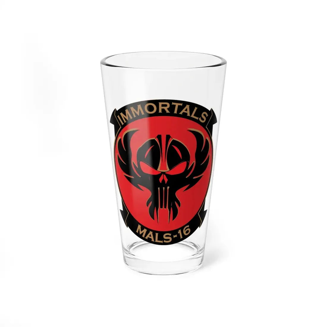 MALS 16 Immortals (USMC) Pint Glass 16oz 16oz - Go Mug Yourself