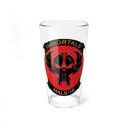 MALS 16 Immortals (USMC) Pint Glass 16oz 16oz - Go Mug Yourself