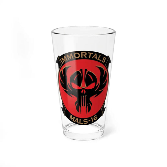 MALS 16 Immortals (USMC) Pint Glass 16oz 16oz - Go Mug Yourself
