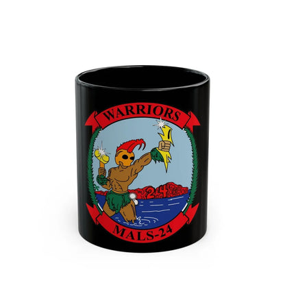 MALS 24 Warriors (USMC) Black Coffee Mug-11oz-Go Mug Yourself