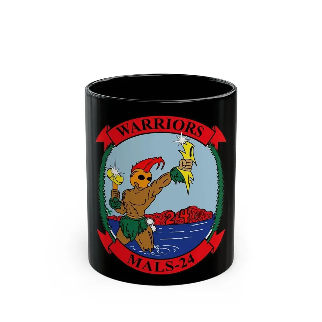 MALS 24 Warriors (USMC) Black Coffee Mug 11oz - Go Mug Yourself