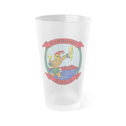 MALS 24 Warriors (USMC) Frosted Pint Glass 16oz Default Title - Go Mug Yourself