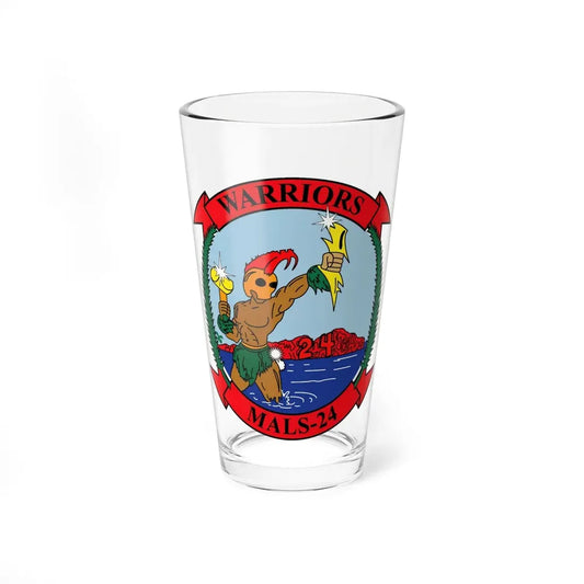 MALS 24 Warriors (USMC) Pint Glass 16oz 16oz - Go Mug Yourself