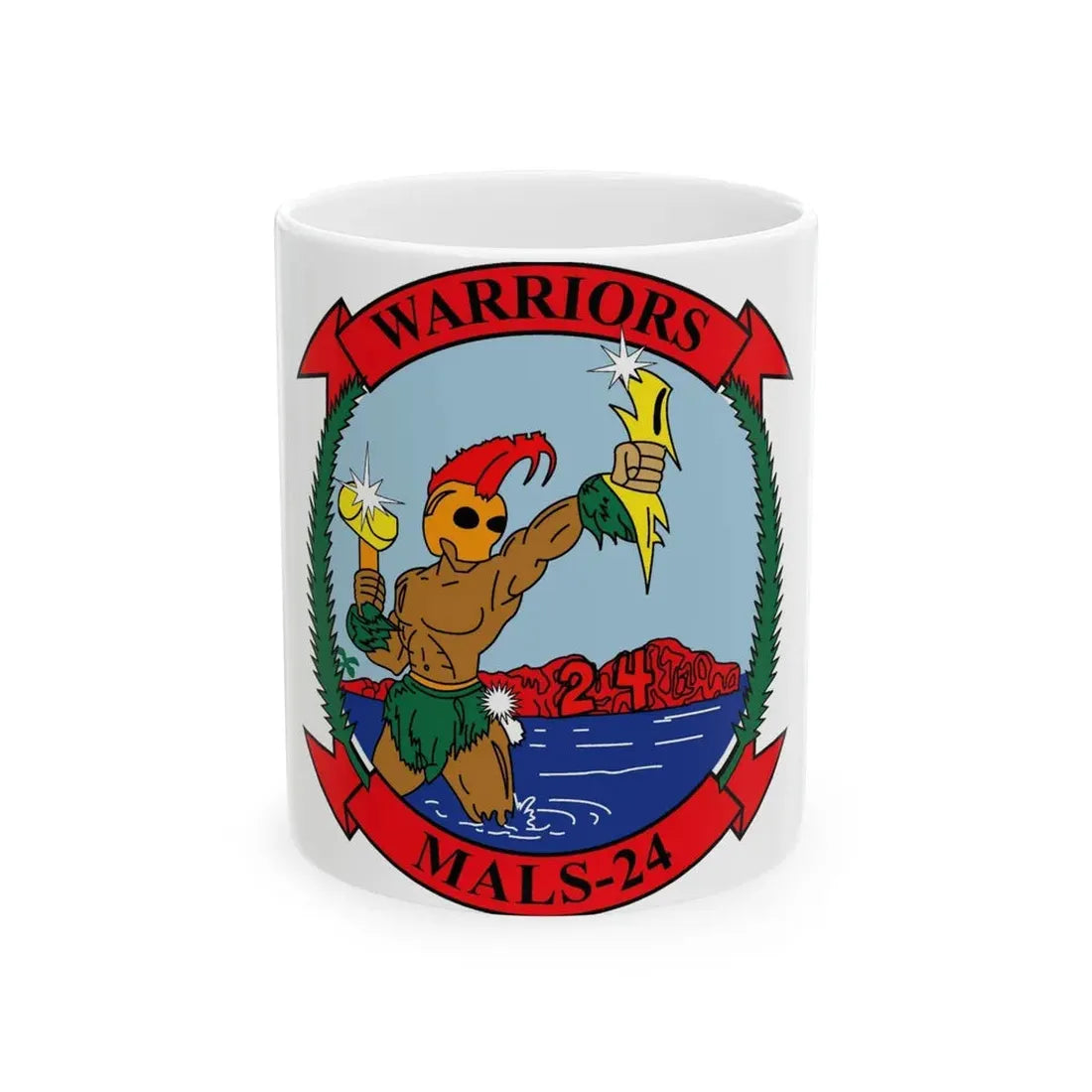 MALS 24 Warriors (USMC) White Coffee Mug 11oz - Go Mug Yourself