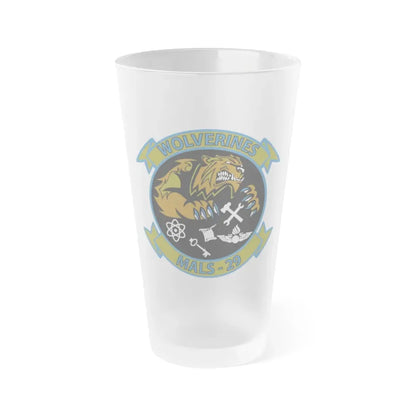 MALS 29 Wolverines (USMC) Frosted Pint Glass 16oz Default Title - Go Mug Yourself