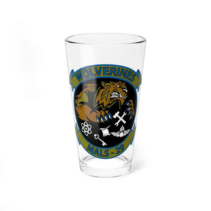 MALS 29 Wolverines (USMC) Pint Glass 16oz 16oz - Go Mug Yourself