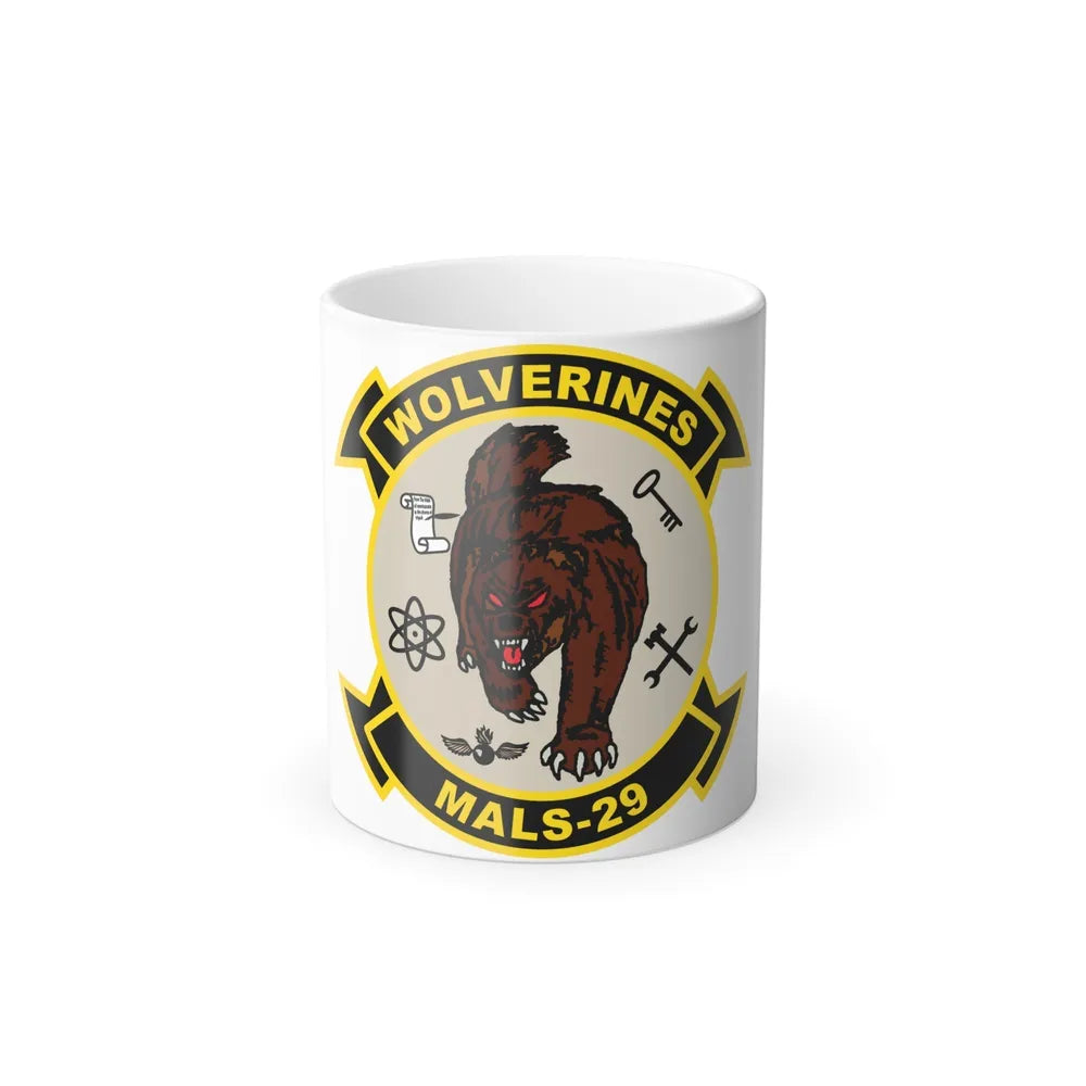 MALS 29 Wolverines v2 (USMC) Color Changing Mug 11oz-11oz-Go Mug Yourself