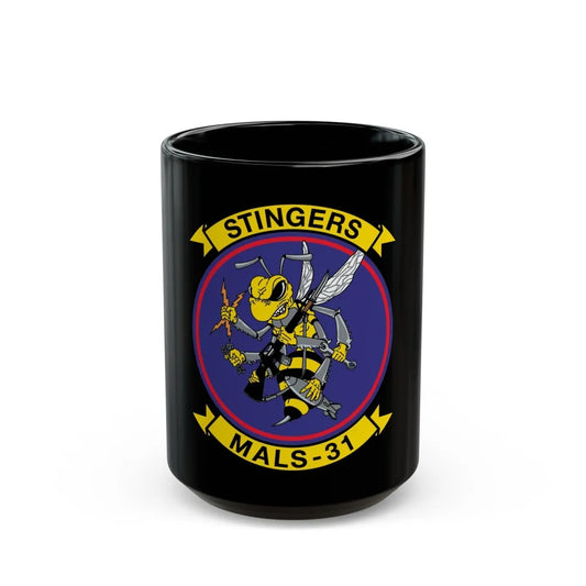 MALS 31 NEW 09 (USMC) Black Coffee Mug-15oz-Go Mug Yourself