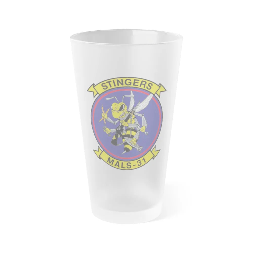 MALS 31 NEW 09 (USMC) Frosted Pint Glass 16oz-Go Mug Yourself