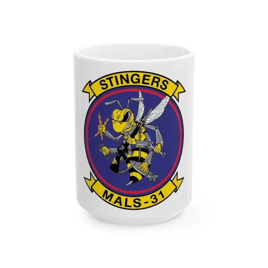 MALS 31 NEW 09 (USMC) White Coffee Mug 15oz - Go Mug Yourself