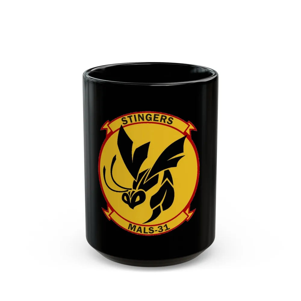 MALS 31 Stingers (USMC) Black Coffee Mug-15oz-Go Mug Yourself