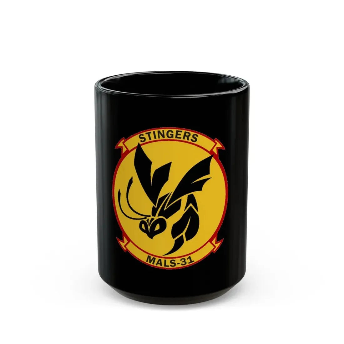 MALS 31 Stingers (USMC) Black Coffee Mug 15oz - Go Mug Yourself