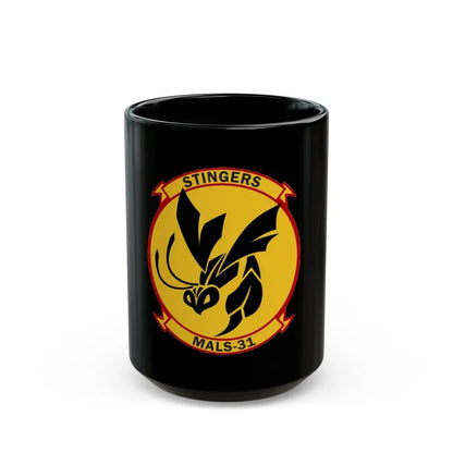 MALS 31 Stingers (USMC) Black Coffee Mug 15oz - Go Mug Yourself