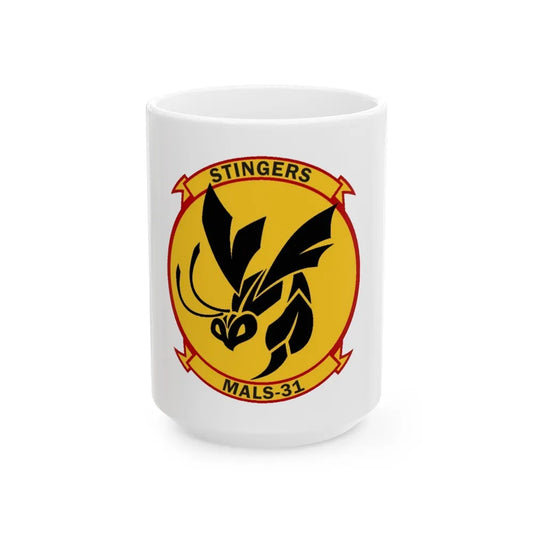 MALS 31 Stingers (USMC) White Coffee Mug-15oz-Go Mug Yourself