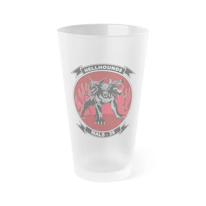 MALS 39 Hellhounds (USMC) Frosted Pint Glass 16oz-Go Mug Yourself