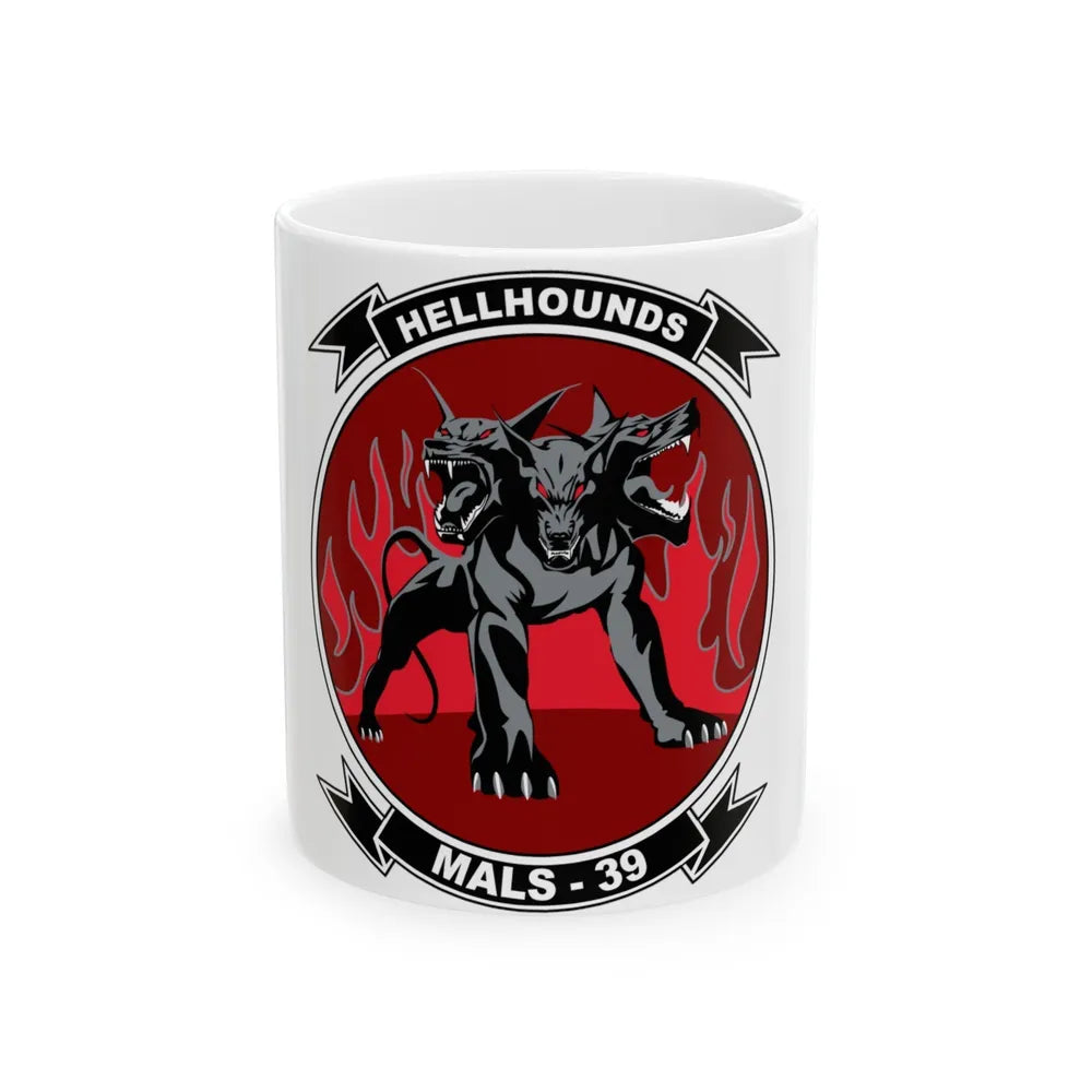 MALS 39 Hellhounds (USMC) White Coffee Mug-11oz-Go Mug Yourself