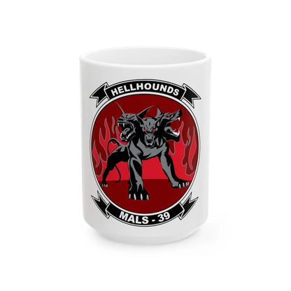 MALS 39 Hellhounds (USMC) White Coffee Mug-15oz-Go Mug Yourself