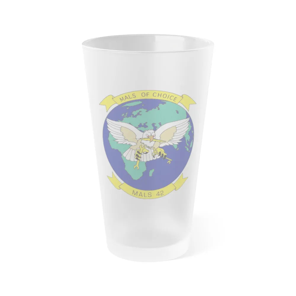 MALS 42 (USMC) Frosted Pint Glass 16oz-Go Mug Yourself