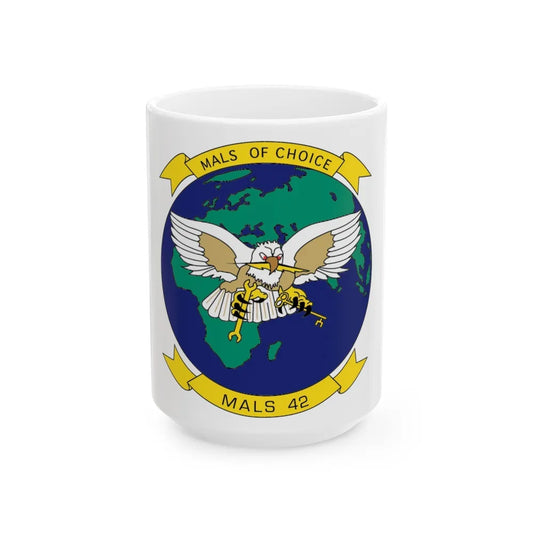 MALS 42 (USMC) White Coffee Mug-15oz-Go Mug Yourself