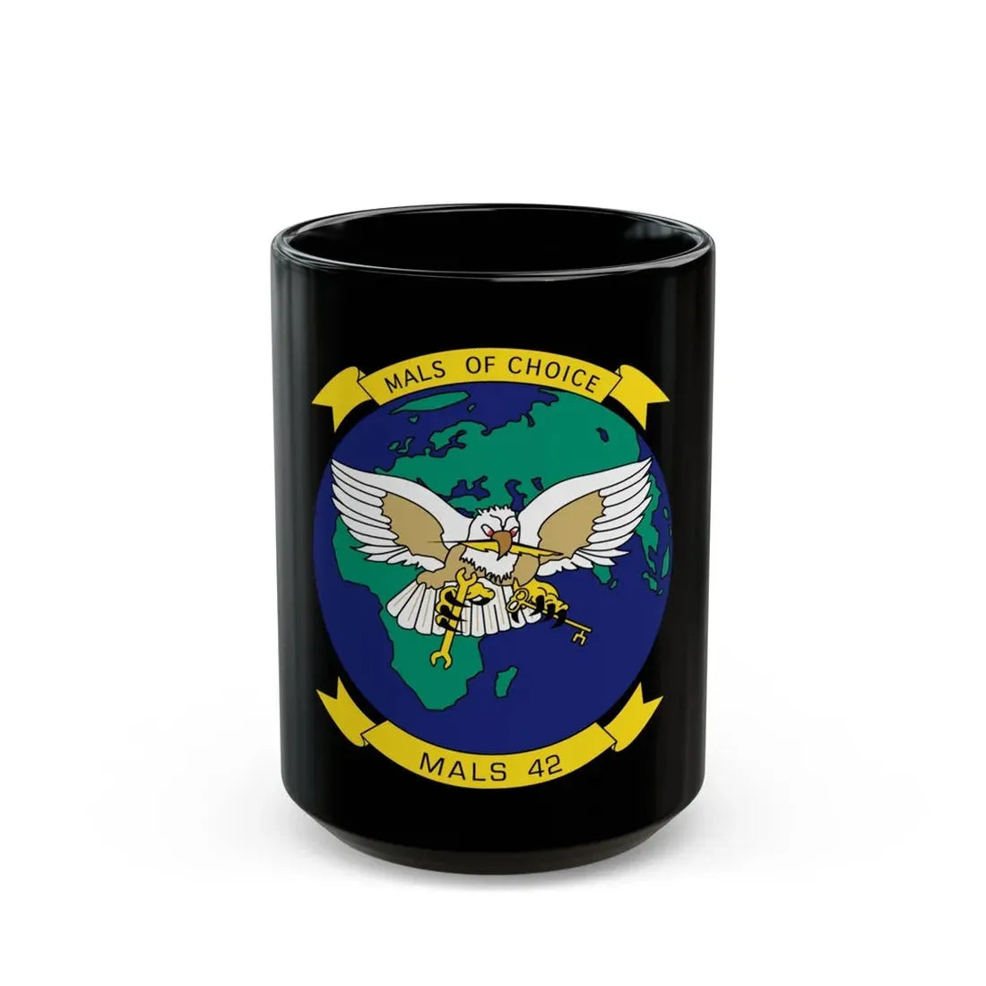 Mals Of Choice Mals 42 (USMC) Black Coffee Mug 15oz - Go Mug Yourself