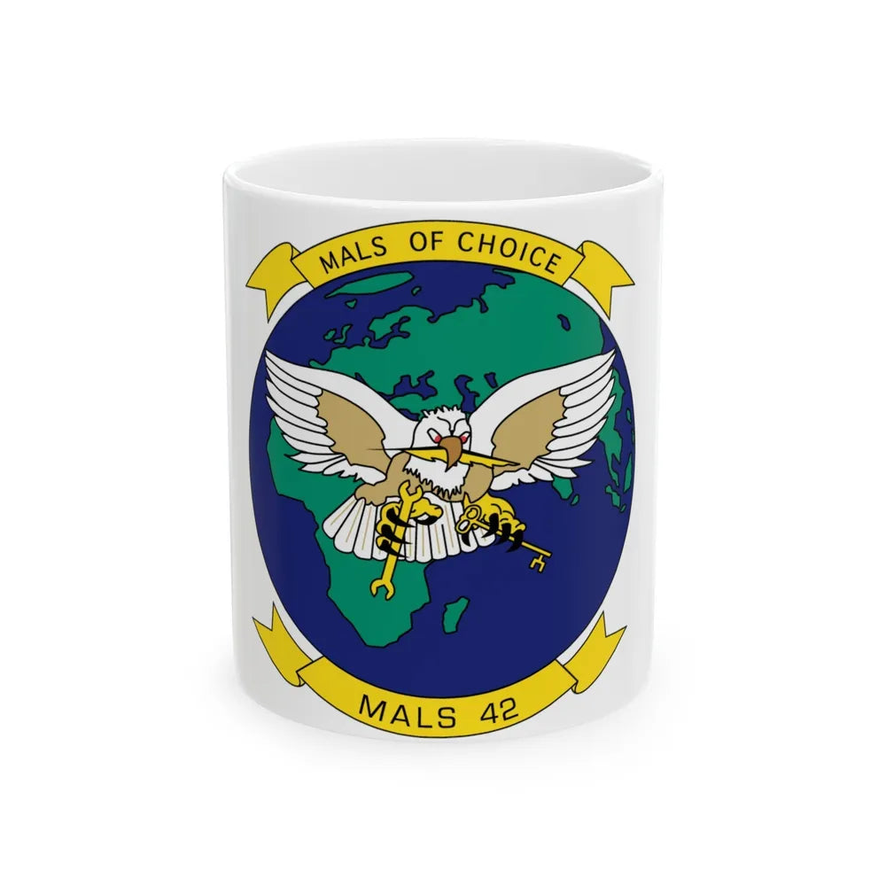 Mals Of Choice Mals 42 (USMC) White Coffee Mug-11oz-Go Mug Yourself