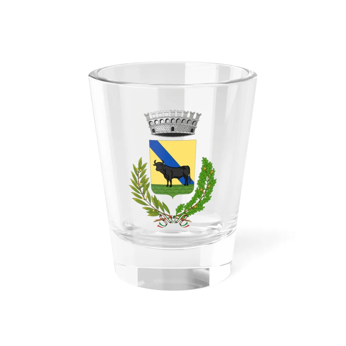 Mamoiada-Stemma (Italy) (Coat of Arms) Shot Glass 1.5oz 1.5oz - Go Mug Yourself