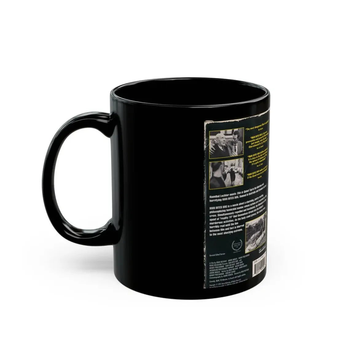 MAN BITES DOG (VHS COVER) - Black Coffee Mug - Go Mug Yourself