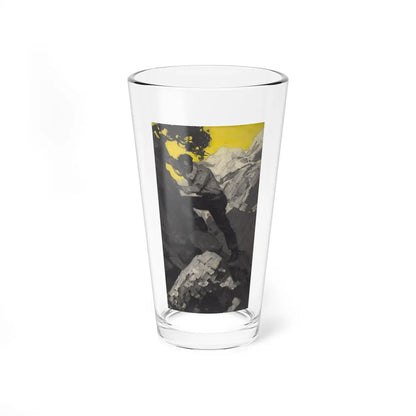 Man Climbing a Mountain Western magazine story illustration, 1931 - Pint Glass 16oz-16oz-Go Mug Yourself