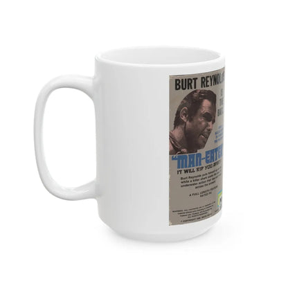 MAN EATER BURT REYNOLDS (VHS COVER) - White Coffee Mug-Go Mug Yourself