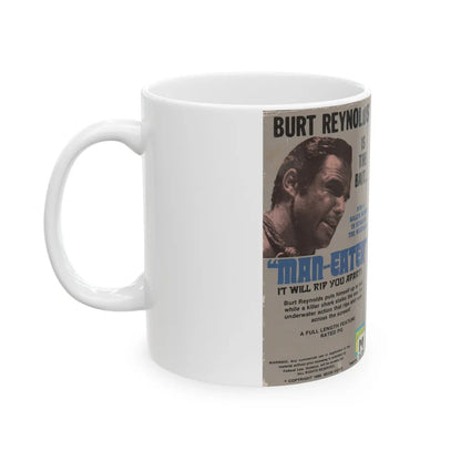 MAN EATER BURT REYNOLDS (VHS COVER) - White Coffee Mug-Go Mug Yourself