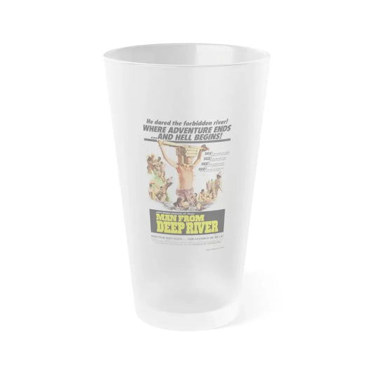 MAN FROM DEEP RIVER 1972 Movie Poster - Frosted Pint Glass 16oz Default Title - Go Mug Yourself