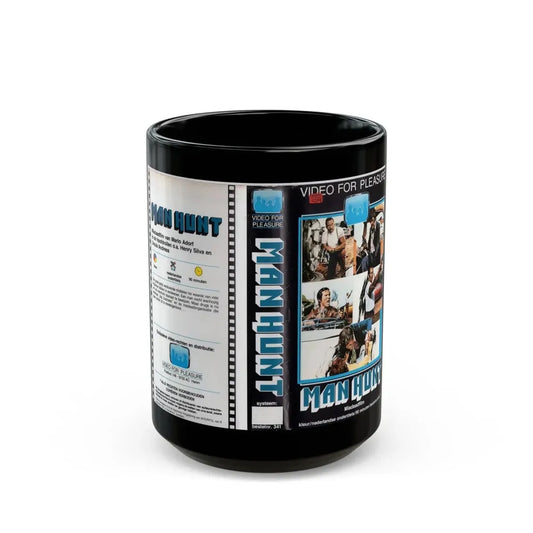 MAN HUNT (VHS COVER) - Black Coffee Mug 15oz - Go Mug Yourself