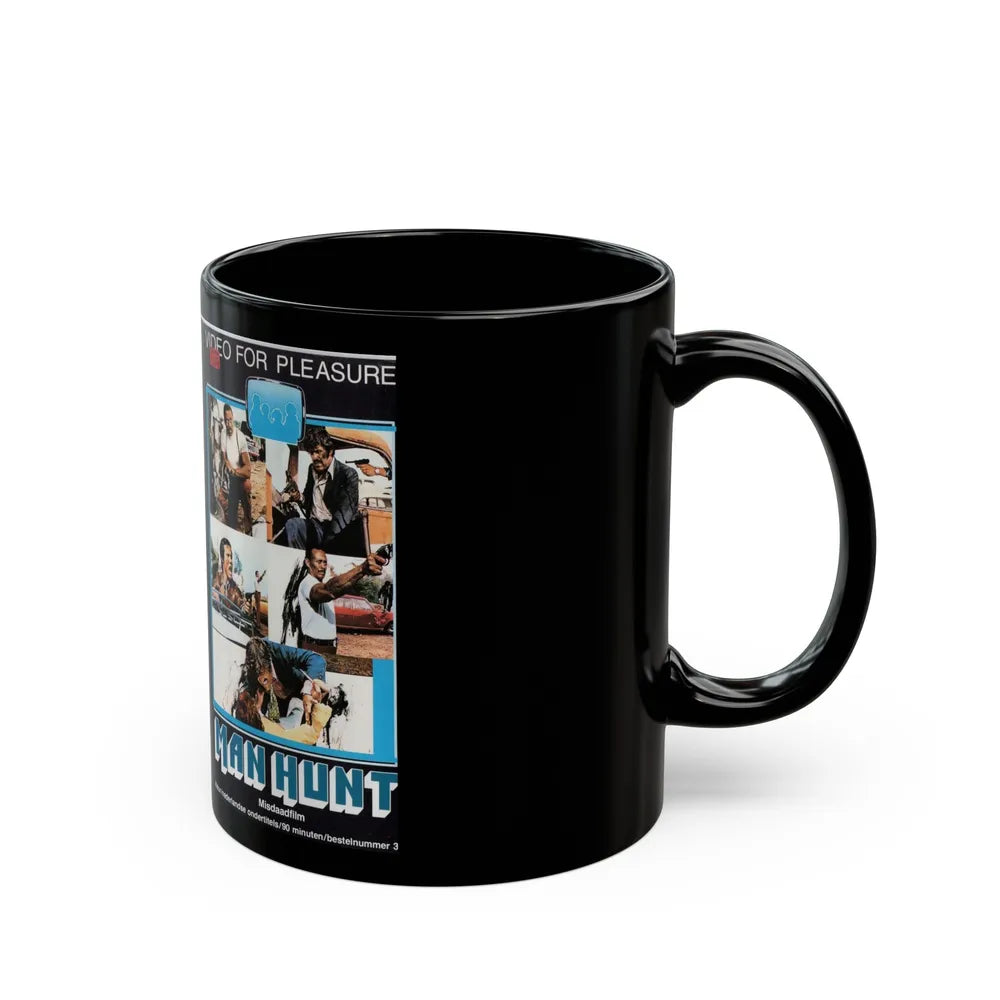 MAN HUNT (VHS COVER) - Black Coffee Mug-Go Mug Yourself