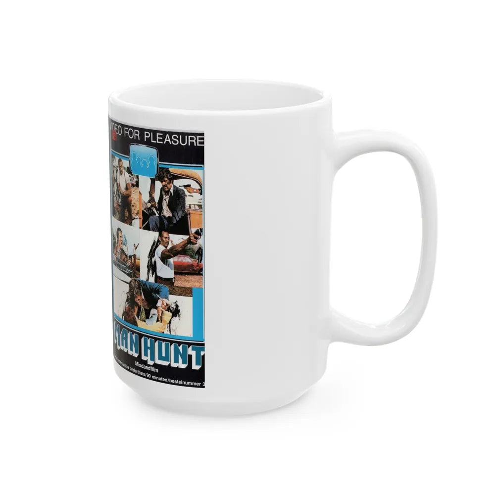 MAN HUNT (VHS COVER) - White Coffee Mug-Go Mug Yourself