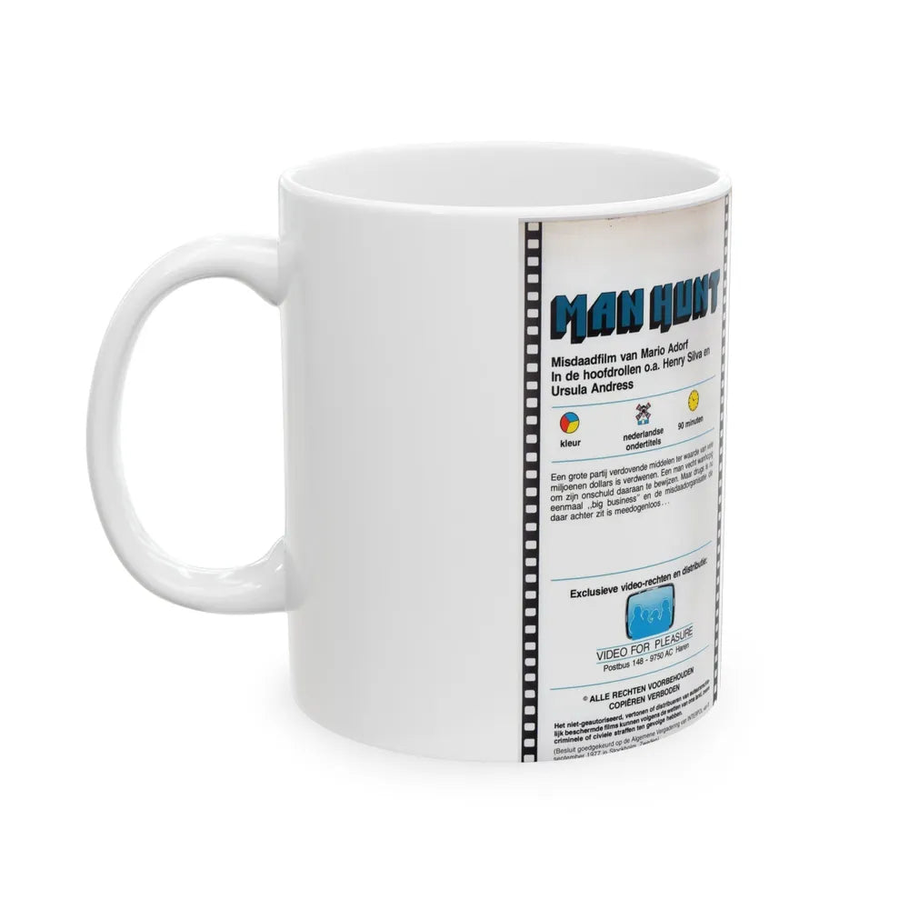 MAN HUNT (VHS COVER) - White Coffee Mug-Go Mug Yourself