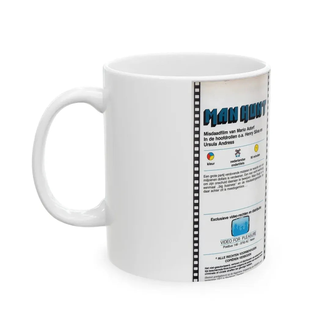 MAN HUNT (VHS COVER) - White Coffee Mug - Go Mug Yourself